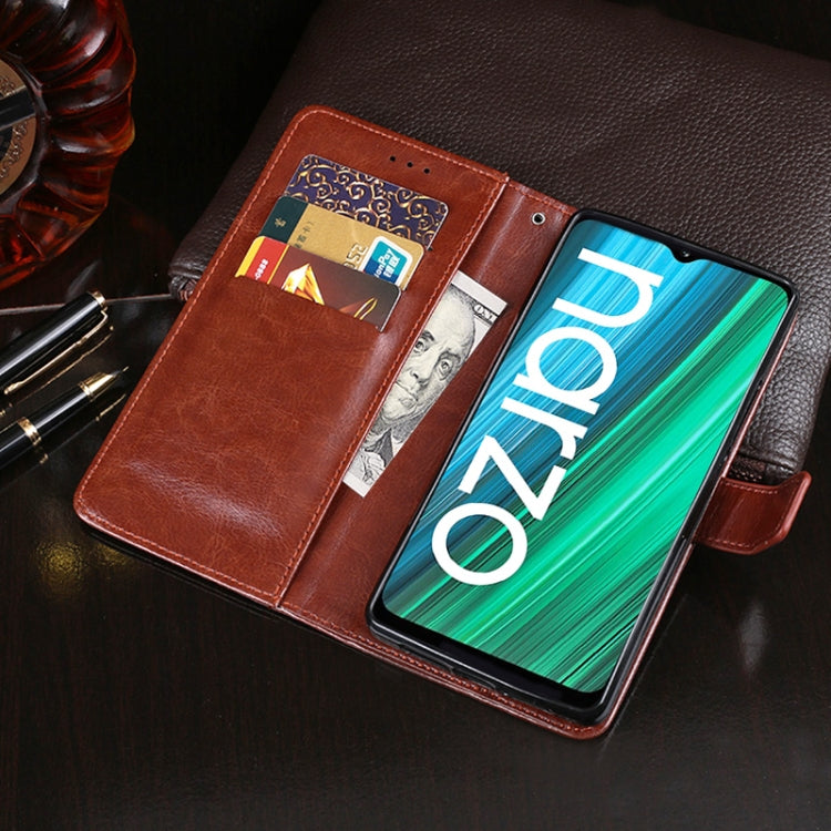 idewei Crazy Horse Texture Leather Case with Holder & Card Slots & Wallet, For OPPO Realme Narzo 50A, For Tecno Phantom X, For vivo S10e, For Meizu 18x