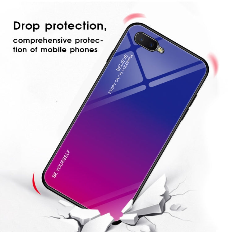 Gradient Color Glass Case, For OPPO K1 / R15X, For OPPO R17, For OPPO Reno, For Galaxy S8