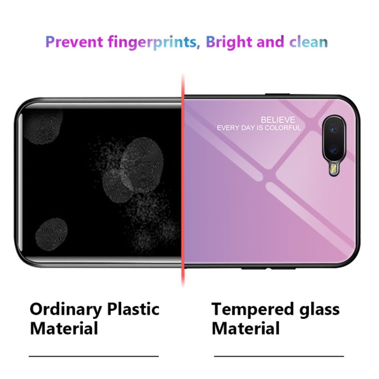 Gradient Color Glass Case, For OPPO K1 / R15X, For OPPO R17, For OPPO Reno, For Galaxy S8