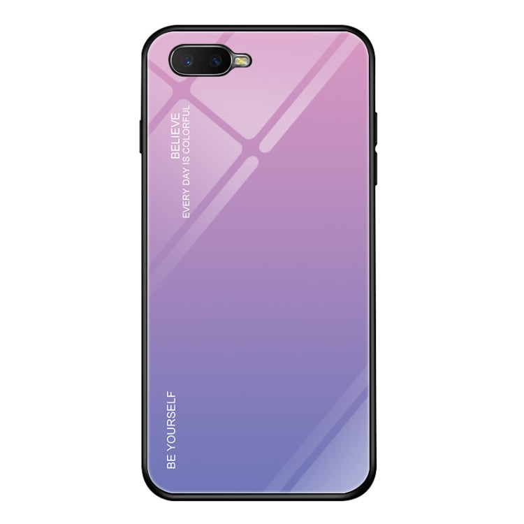 Gradient Color Glass Case, For OPPO K1 / R15X, For OPPO R17, For OPPO Reno, For Galaxy S8