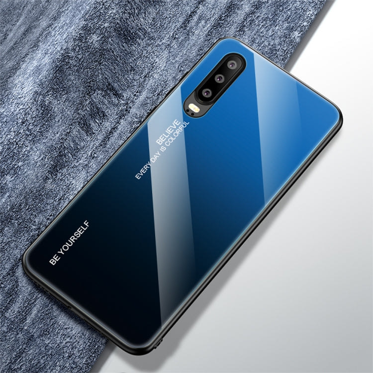 Gradient Color Glass Case, For Huawei Nova 4, For Huawei P30 Lite, For Huawei P30, For Huawei Y5 (2019)