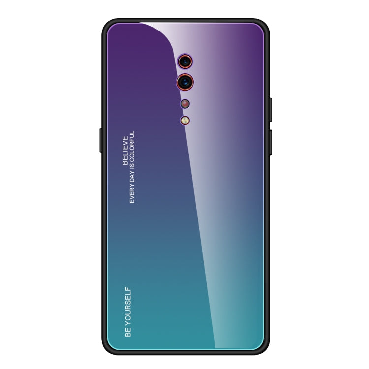 Gradient Color Glass Case, For OPPO A57 / A39, For OPPO Reno Z, For Galaxy A7 (2018), For Xiaomi Mi Max 3