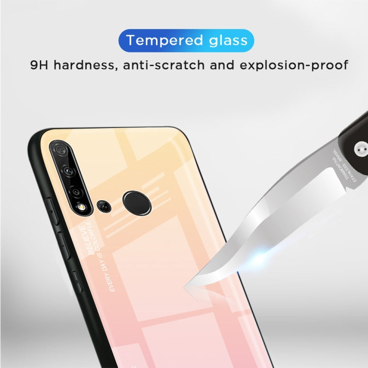 Gradient Color Glass Case, For Huawei Nova 5i, For Huawei Honor 20, For Galaxy A10s, For Galaxy A80