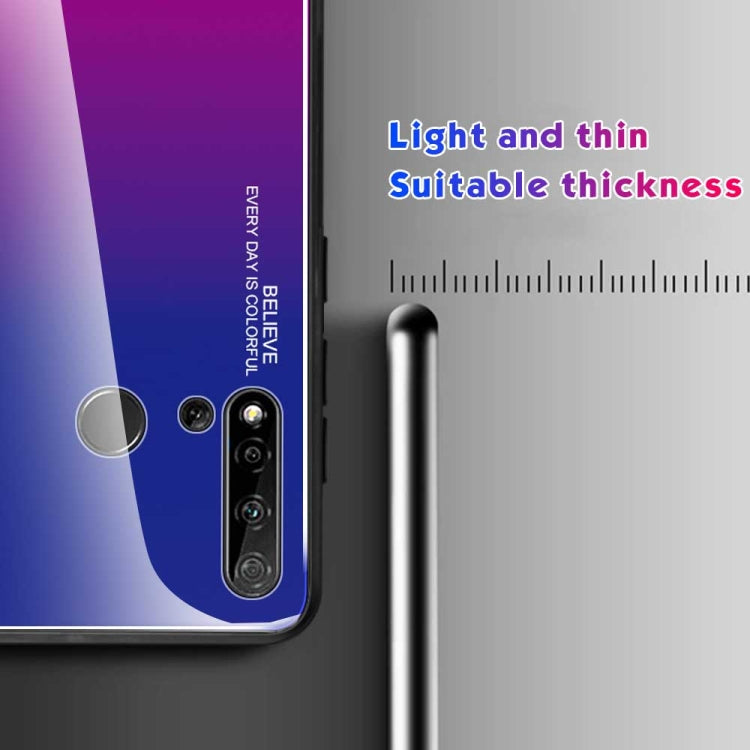 Gradient Color Glass Case, For Huawei Nova 5i, For Huawei Honor 20, For Galaxy A10s, For Galaxy A80