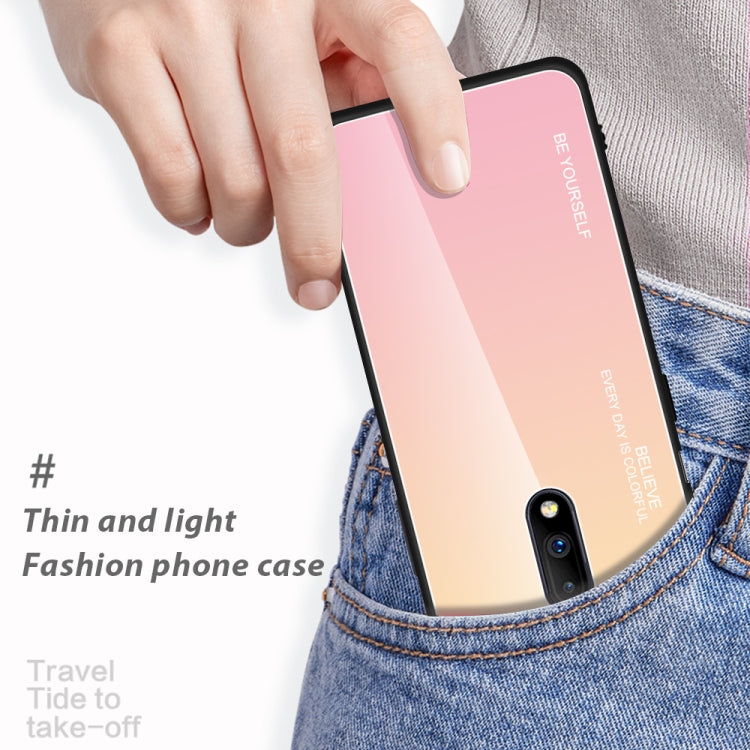 Gradient Color Glass Case, For OnePlus 7, For OPPO A9 (2020), For OPPO F3, For OPPO F5