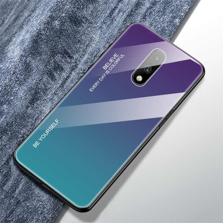 Gradient Color Glass Case, For OnePlus 7, For OPPO A9 (2020), For OPPO F3, For OPPO F5