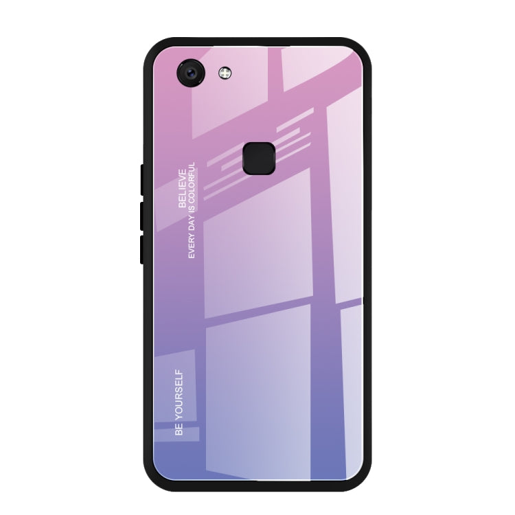 Gradient Color Glass Case, For Vivo V7, For Vivo V11, For Vivo X23, For Vivo Y17