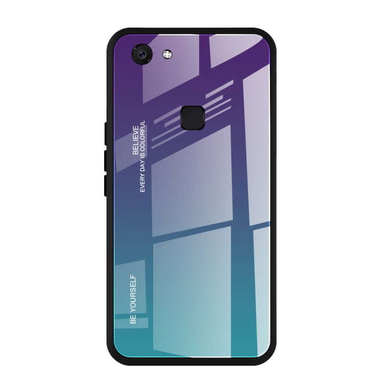 Gradient Color Glass Case, For Vivo V7, For Vivo V11, For Vivo X23, For Vivo Y17