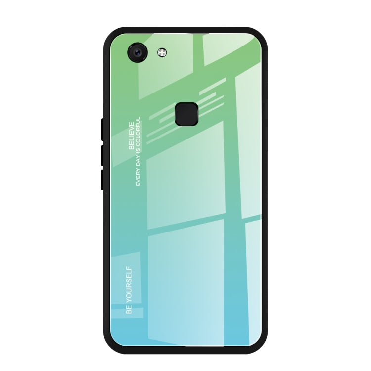 Gradient Color Glass Case, For Vivo V7, For Vivo V11, For Vivo X23, For Vivo Y17