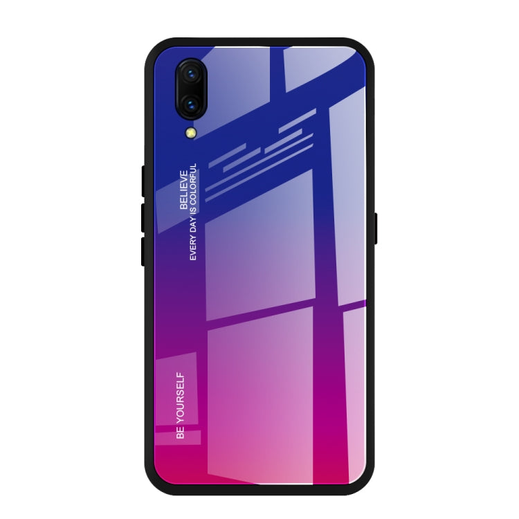 Gradient Color Glass Case, For Vivo V7, For Vivo V11, For Vivo X23, For Vivo Y17