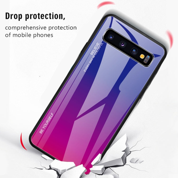 Gradient Color Glass Case, For Galaxy S10 5G, For Xiaomi Mi CC9e, For iPhone SE 2022 / SE 2020 / 8 / 7, For iPhone XS / X