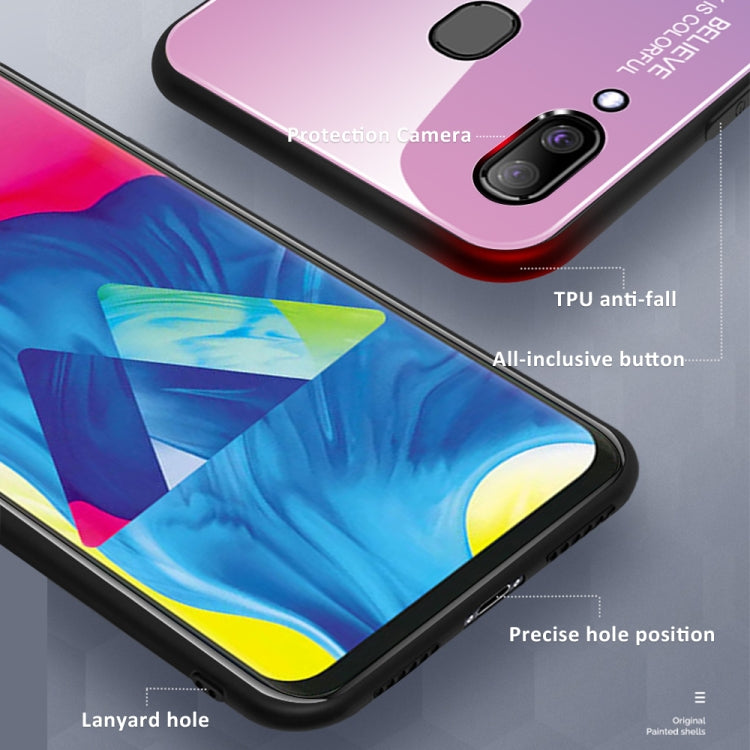 Gradient Color Glass Case, For Galaxy A30, For Galaxy A50, For Galaxy A60, For Galaxy A70