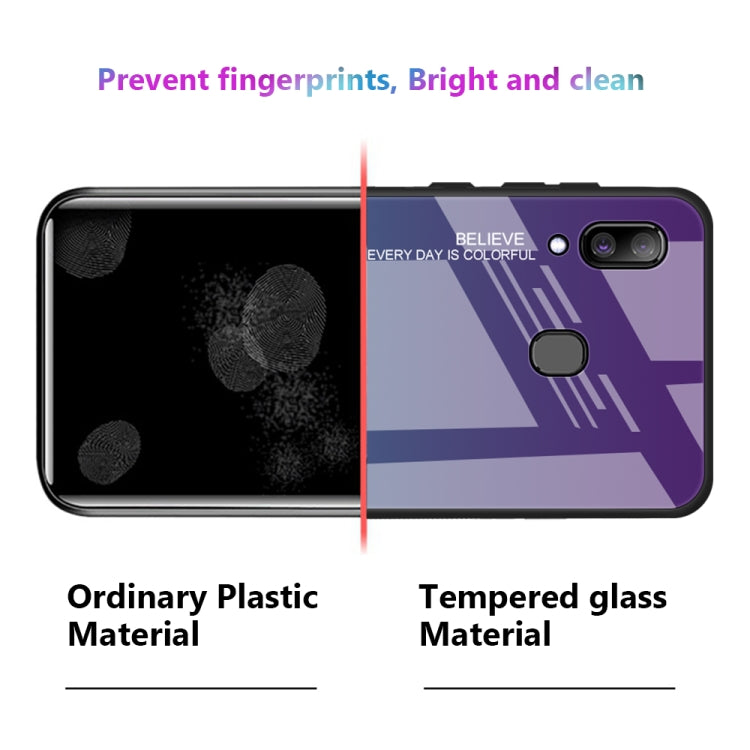 Gradient Color Glass Case, For Galaxy A30, For Galaxy A50, For Galaxy A60, For Galaxy A70