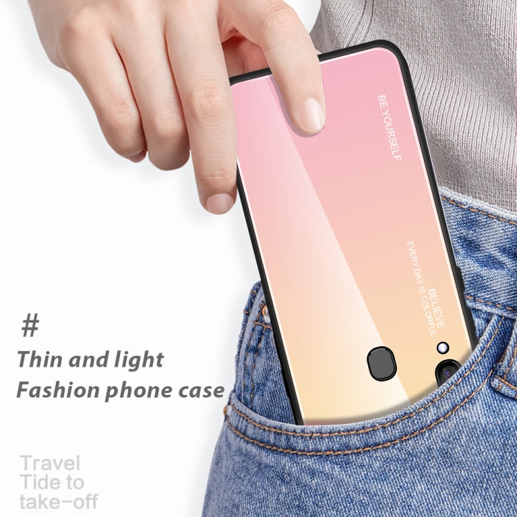 Gradient Color Glass Case, For Galaxy A30, For Galaxy A50, For Galaxy A60, For Galaxy A70