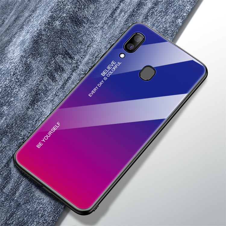 Gradient Color Glass Case, For Galaxy A30, For Galaxy A50, For Galaxy A60, For Galaxy A70