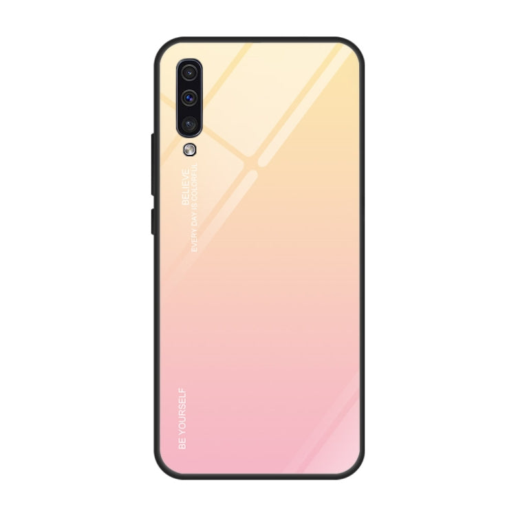 Gradient Color Glass Case, For Galaxy A30, For Galaxy A50, For Galaxy A60, For Galaxy A70