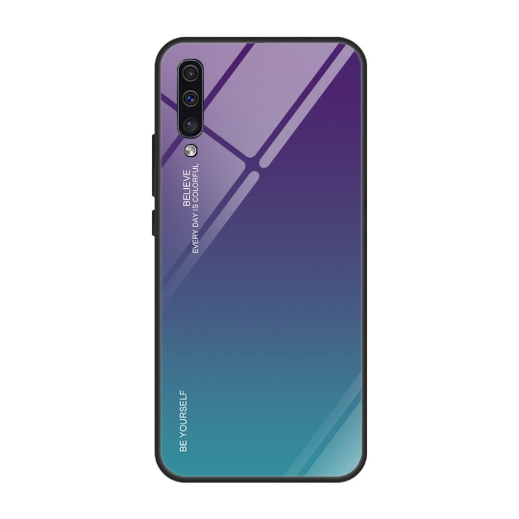 Gradient Color Glass Case, For Galaxy A30, For Galaxy A50, For Galaxy A60, For Galaxy A70