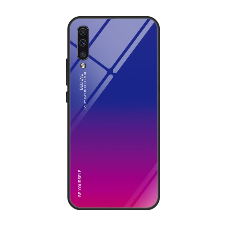 Gradient Color Glass Case, For Galaxy A30, For Galaxy A50, For Galaxy A60, For Galaxy A70