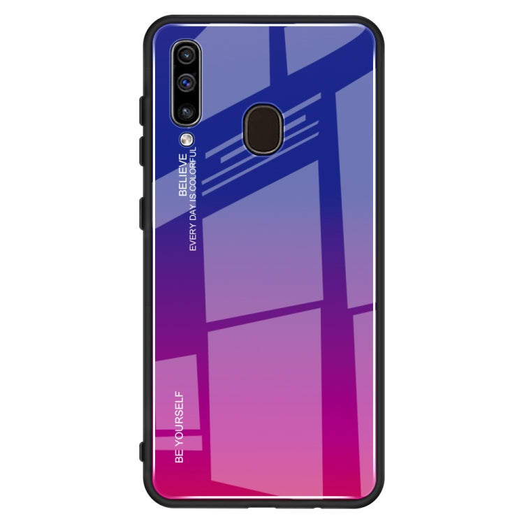 Gradient Color Glass Case, For Galaxy A30, For Galaxy A50, For Galaxy A60, For Galaxy A70