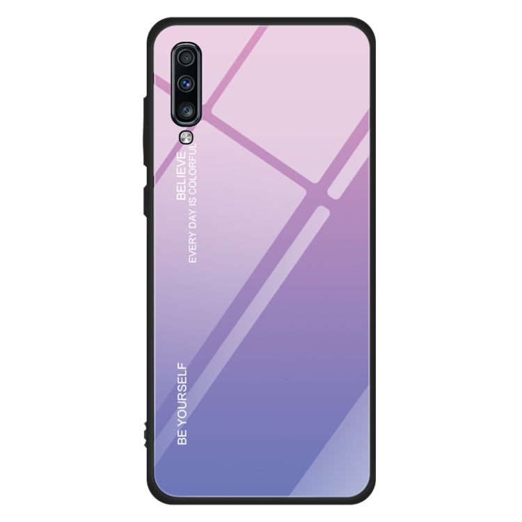 Gradient Color Glass Case, For Galaxy A30, For Galaxy A50, For Galaxy A60, For Galaxy A70