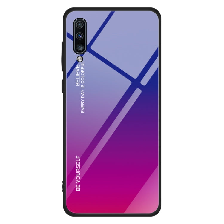 Gradient Color Glass Case, For Galaxy A30, For Galaxy A50, For Galaxy A60, For Galaxy A70