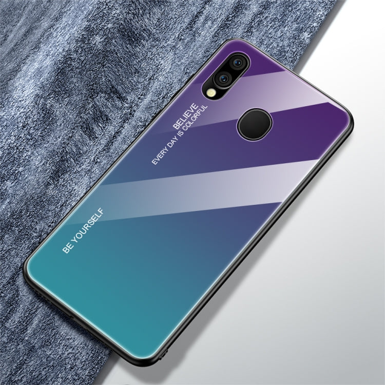 Gradient Color Glass Case, For Galaxy M10, For Galaxy M20, For Galaxy M30, For Galaxy Note 9