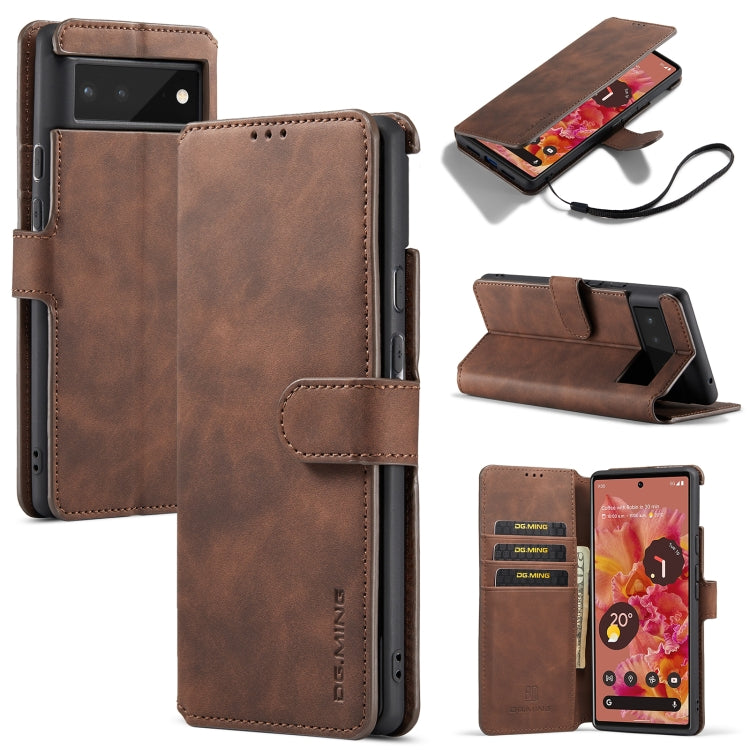 DG.MING Retro Oil Side Horizontal Flip Leather Case with Holder & Card Slots & Wallet, Series 2