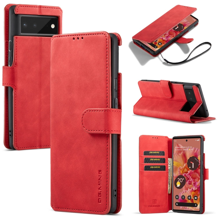 DG.MING Retro Oil Side Horizontal Flip Leather Case with Holder & Card Slots & Wallet, Series 2