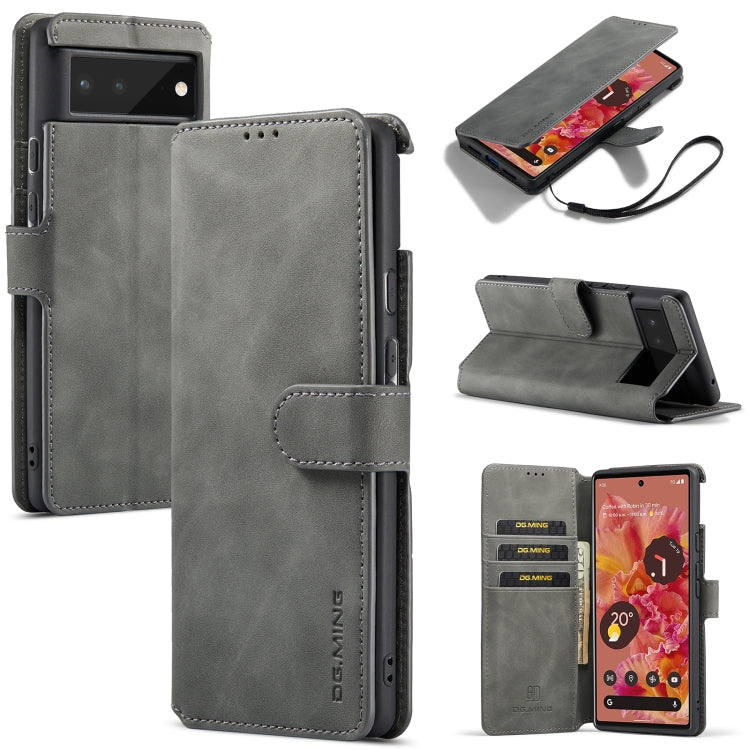 DG.MING Retro Oil Side Horizontal Flip Leather Case with Holder & Card Slots & Wallet, Series 2