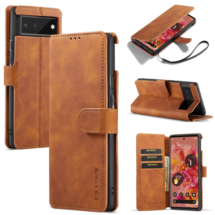 DG.MING Retro Oil Side Horizontal Flip Leather Case with Holder & Card Slots & Wallet, Series 2