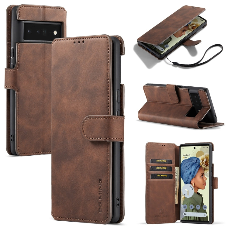 DG.MING Retro Oil Side Horizontal Flip Leather Case with Holder & Card Slots & Wallet, Series 1