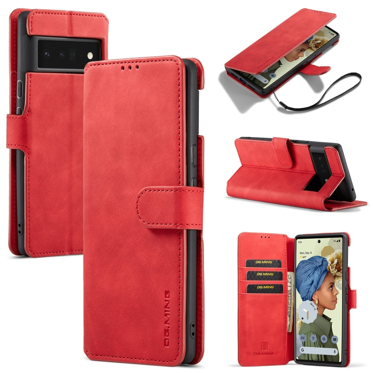 DG.MING Retro Oil Side Horizontal Flip Leather Case with Holder & Card Slots & Wallet, Series 1