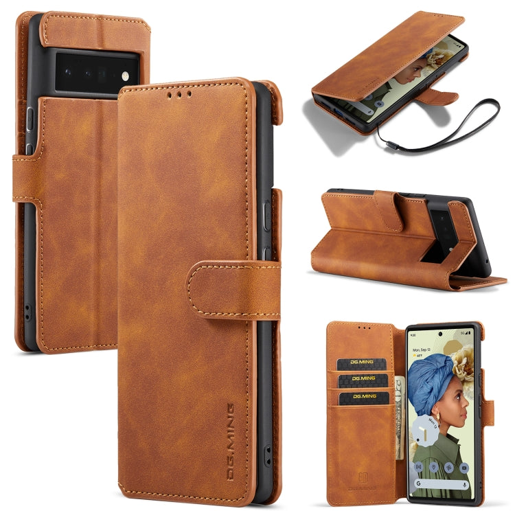 DG.MING Retro Oil Side Horizontal Flip Leather Case with Holder & Card Slots & Wallet, Series 1