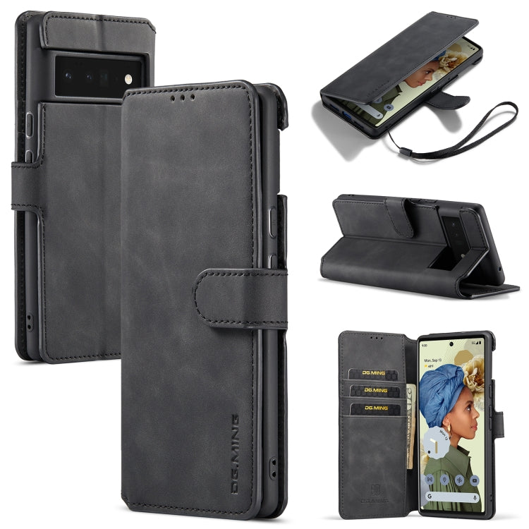 DG.MING Retro Oil Side Horizontal Flip Leather Case with Holder & Card Slots & Wallet, Series 1