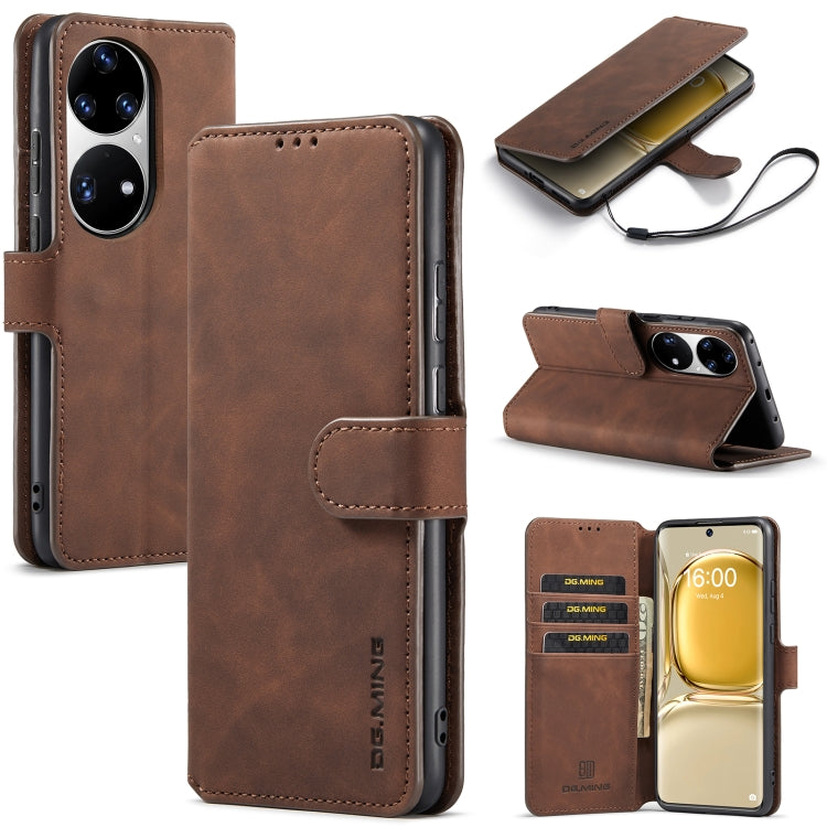 DG.MING Retro Oil Side Horizontal Flip Leather Case with Holder & Card Slots & Wallet, Series 2