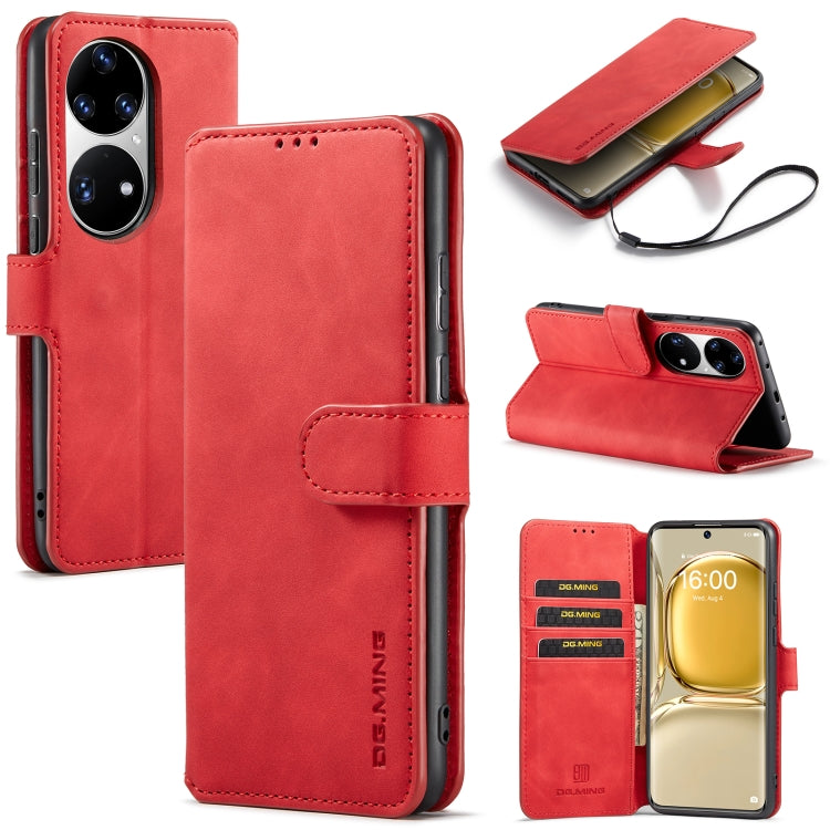 DG.MING Retro Oil Side Horizontal Flip Leather Case with Holder & Card Slots & Wallet, Series 2