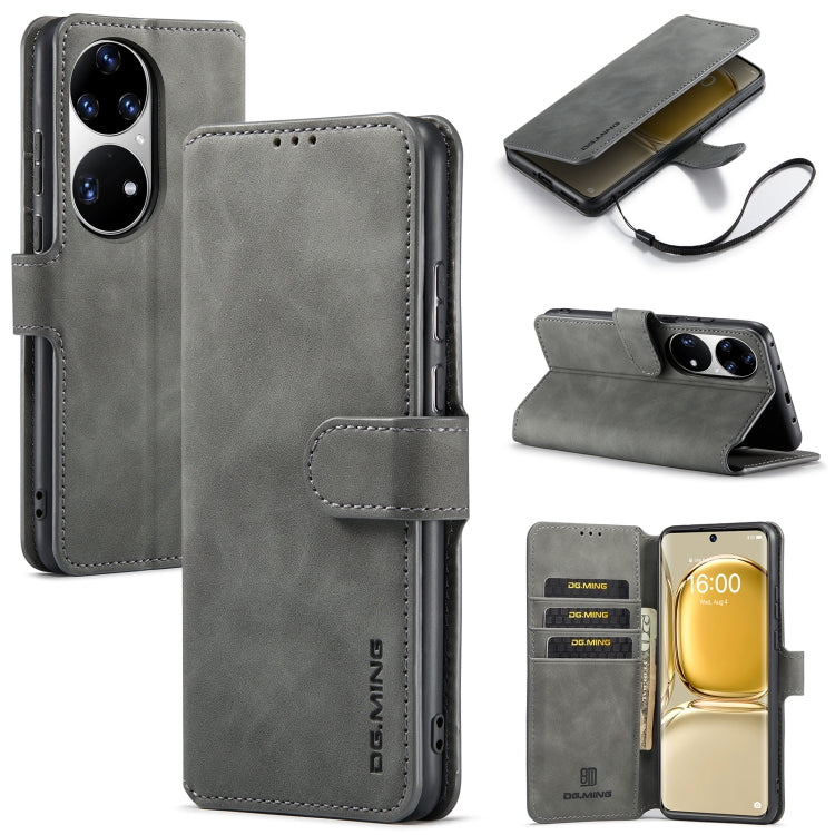 DG.MING Retro Oil Side Horizontal Flip Leather Case with Holder & Card Slots & Wallet, Series 2