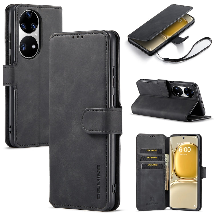 DG.MING Retro Oil Side Horizontal Flip Leather Case with Holder & Card Slots & Wallet, Series 2