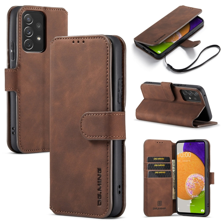 DG.MING Retro Oil Side Horizontal Flip Leather Case with Holder & Card Slots & Wallet, Series 1