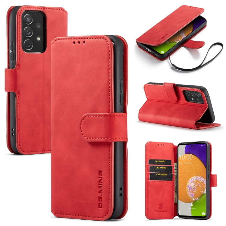 DG.MING Retro Oil Side Horizontal Flip Leather Case with Holder & Card Slots & Wallet, Series 1