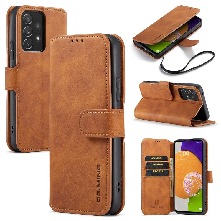 DG.MING Retro Oil Side Horizontal Flip Leather Case with Holder & Card Slots & Wallet, Series 1