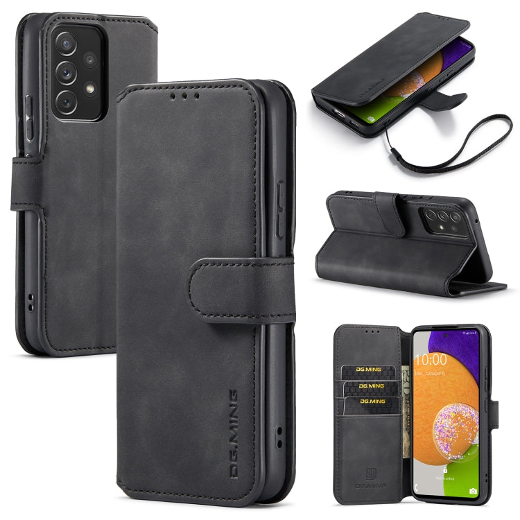 DG.MING Retro Oil Side Horizontal Flip Leather Case with Holder & Card Slots & Wallet, Series 1