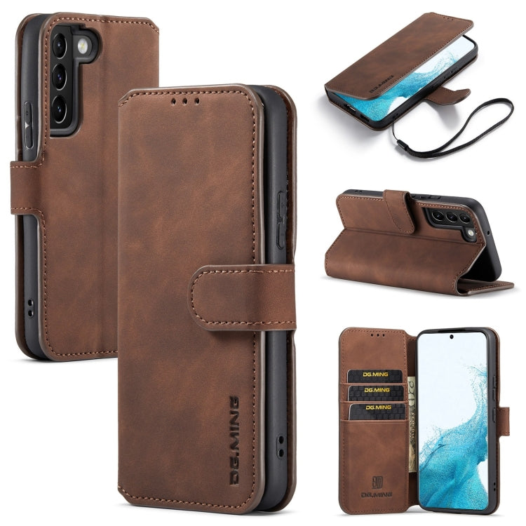 DG.MING Retro Oil Side Horizontal Flip Leather Case with Holder & Card Slots & Wallet, Series 1