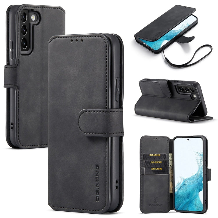 DG.MING Retro Oil Side Horizontal Flip Leather Case with Holder & Card Slots & Wallet, Series 1