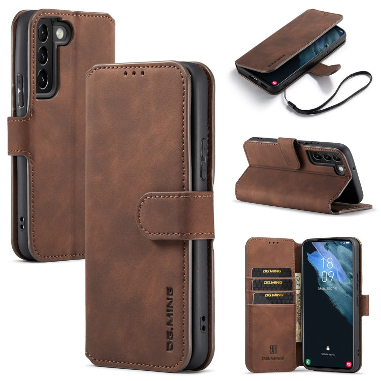 DG.MING Retro Oil Side Horizontal Flip Leather Case with Holder & Card Slots & Wallet, Series 1