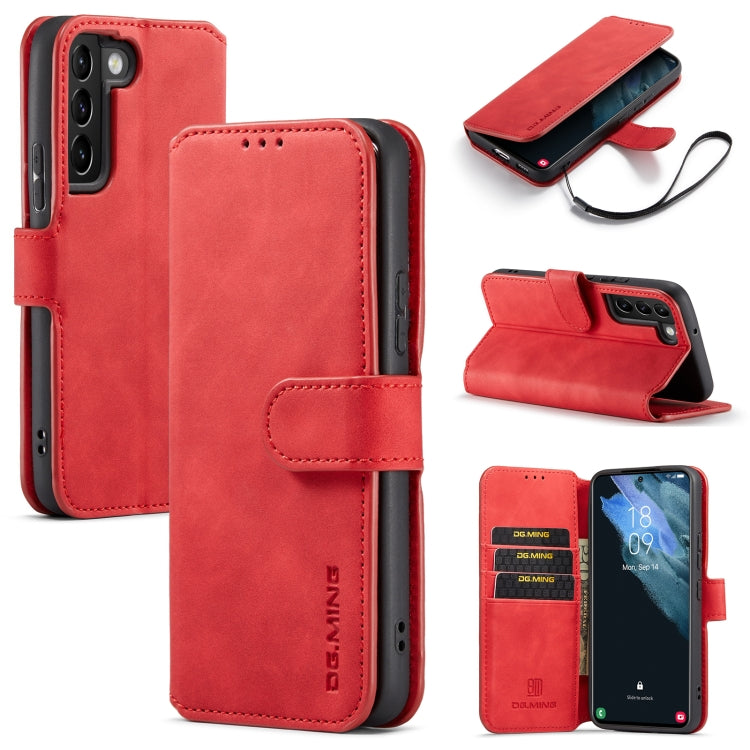 DG.MING Retro Oil Side Horizontal Flip Leather Case with Holder & Card Slots & Wallet, Series 1