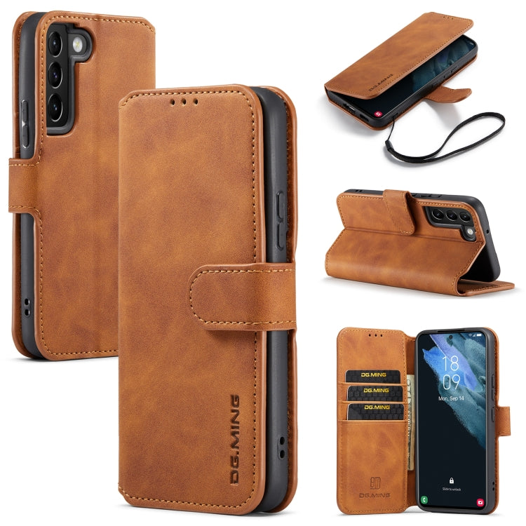 DG.MING Retro Oil Side Horizontal Flip Leather Case with Holder & Card Slots & Wallet, Series 1