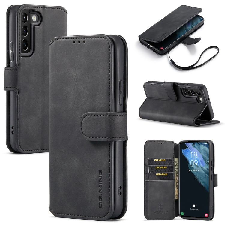 DG.MING Retro Oil Side Horizontal Flip Leather Case with Holder & Card Slots & Wallet, Series 1