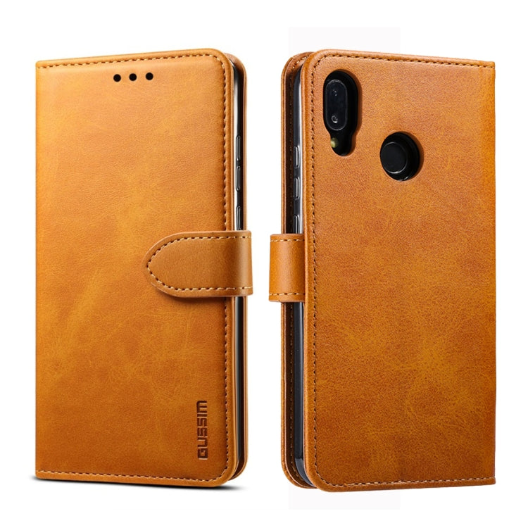 GUSSIM Business Style Horizontal Flip Leather Case with Holder & Card Slots & Wallet, Series 3