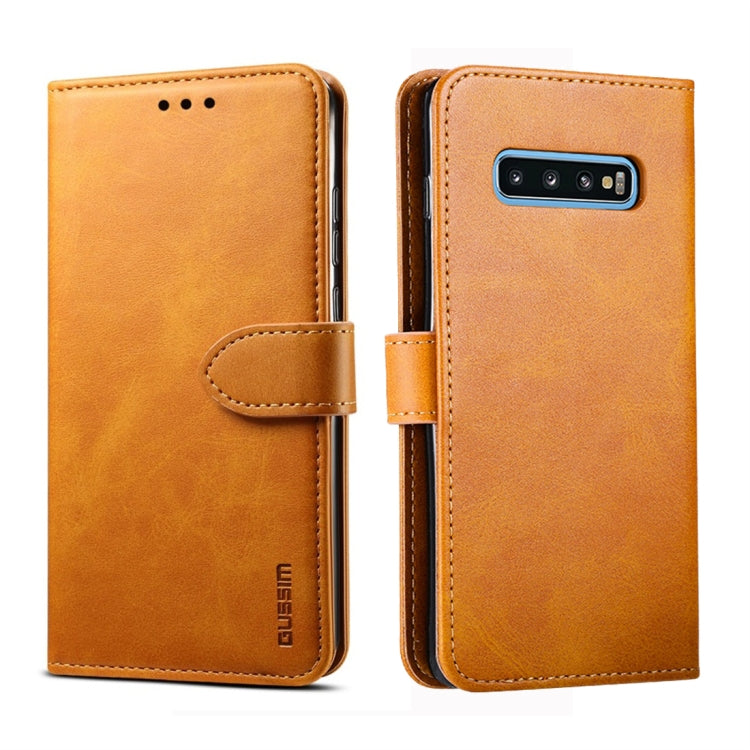 GUSSIM Business Style Horizontal Flip Leather Case with Holder & Card Slots & Wallet, For Galaxy S9, For Galaxy S9+, For Galaxy S10+, For Galaxy S10, For Galaxy S10e, For Galaxy A10 / M10